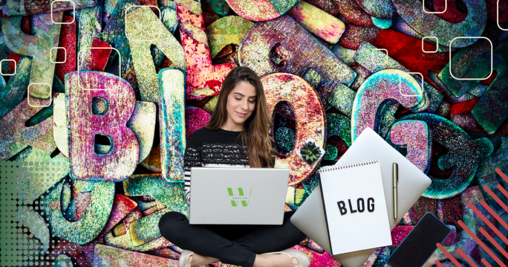 A female freelancer starting a money-making blog.