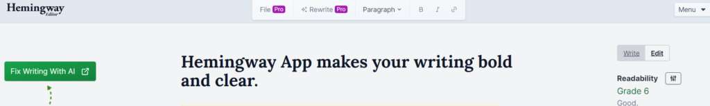 Hemingway Editor is designed to enhance your writing style.