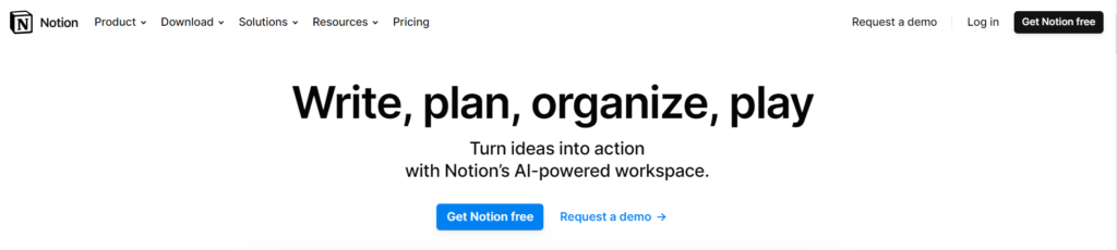 Best Free Productivity Tools - Notion